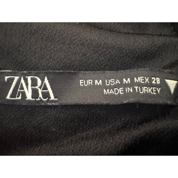 2/$30 ZARA Medium Black Lace-Up Back Crop Top - Picture 4 of 14